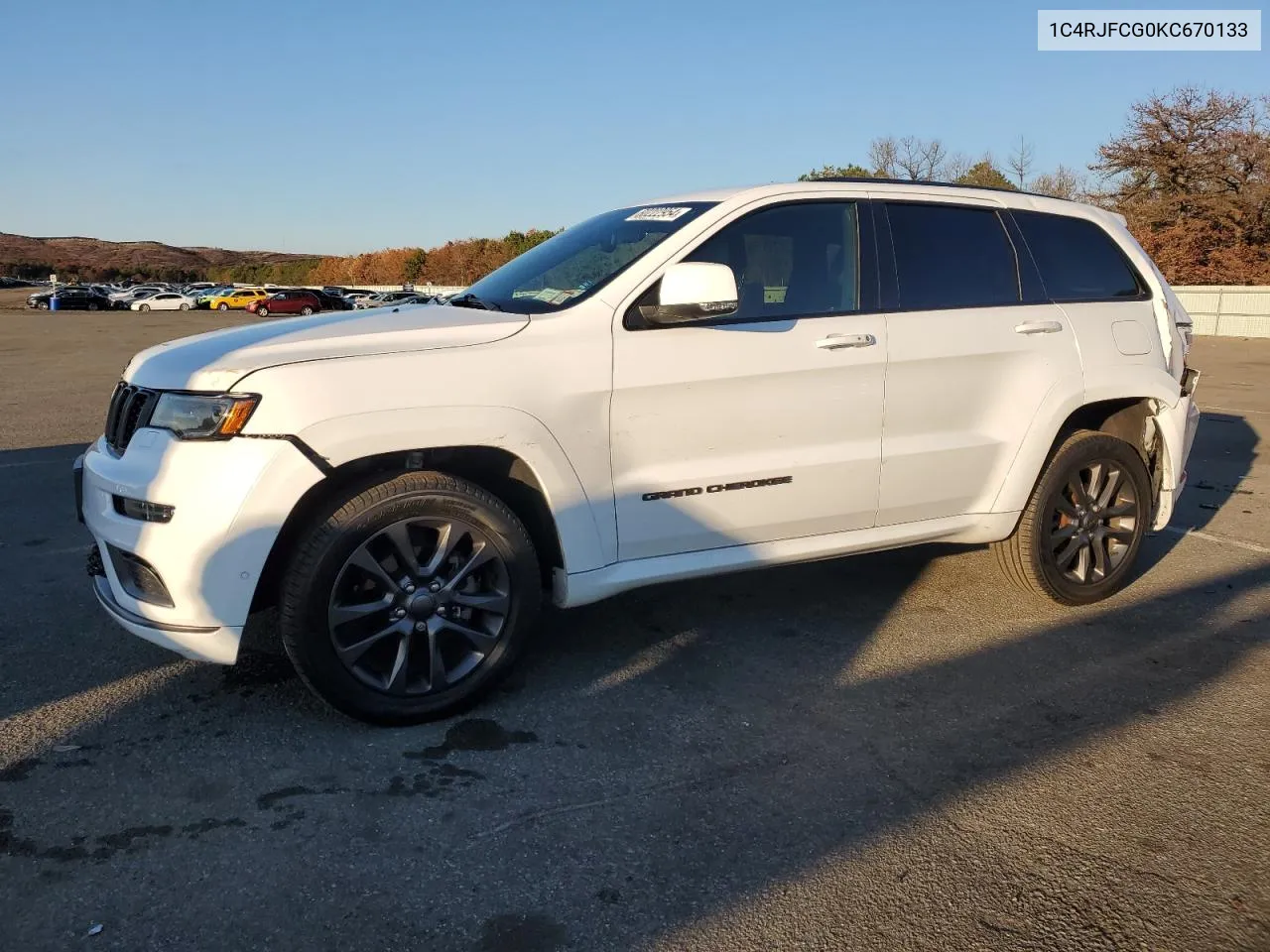 2019 Jeep Grand Cherokee Overland VIN: 1C4RJFCG0KC670133 Lot: 80222954