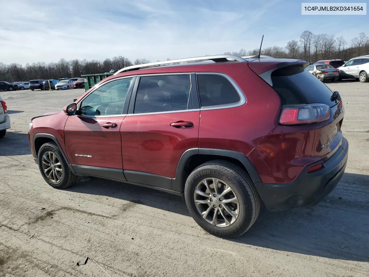 2019 Jeep Cherokee Latitude Plus VIN: 1C4PJMLB2KD341654 Lot: 80462904