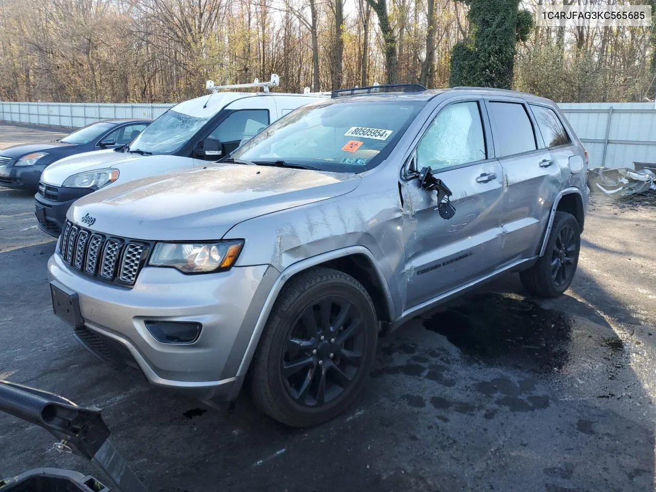 2019 Jeep Grand Cherokee Laredo VIN: 1C4RJFAG3KC565685 Lot: 80505954