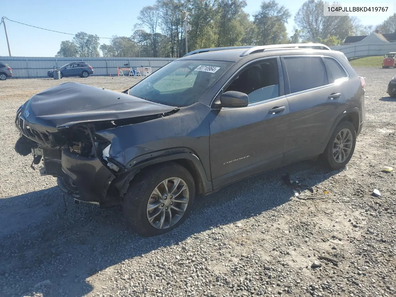 2019 Jeep Cherokee Latitude Plus VIN: 1C4PJLLB8KD419767 Lot: 80710964