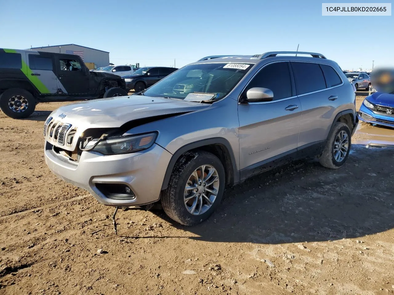 2019 Jeep Cherokee Latitude Plus VIN: 1C4PJLLB0KD202665 Lot: 81088094