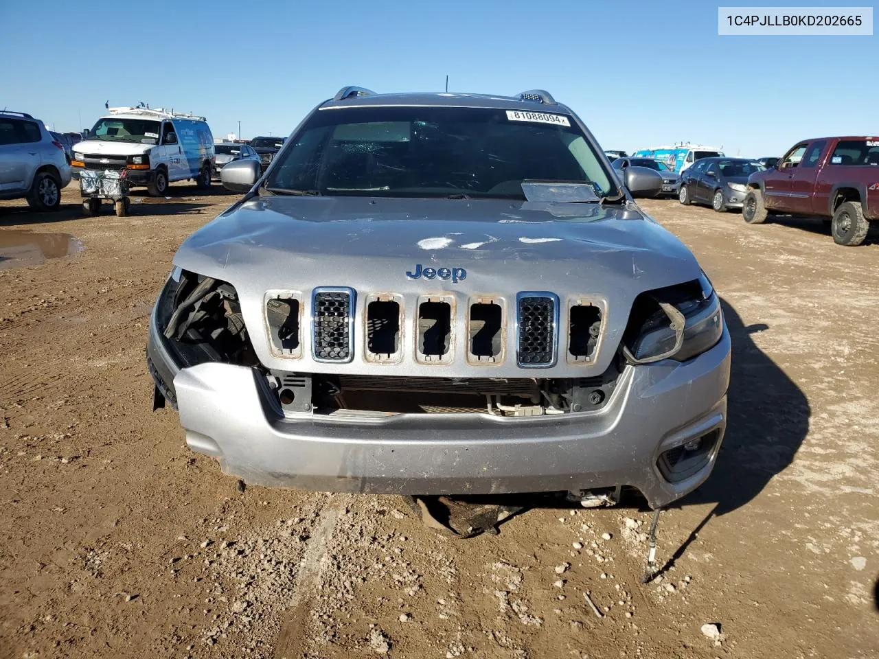 2019 Jeep Cherokee Latitude Plus VIN: 1C4PJLLB0KD202665 Lot: 81088094