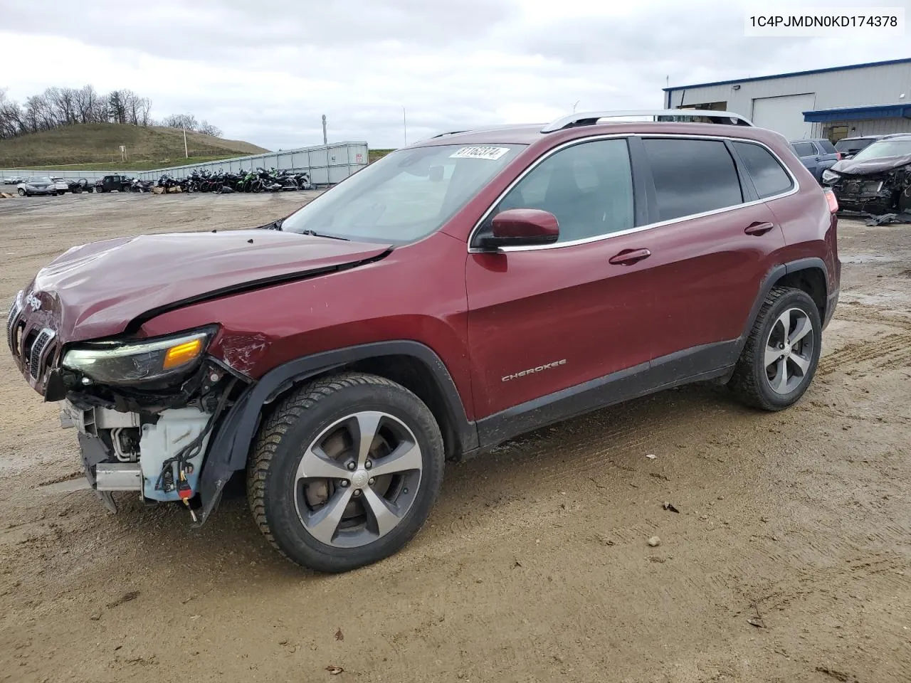 2019 Jeep Cherokee Limited VIN: 1C4PJMDN0KD174378 Lot: 81162374