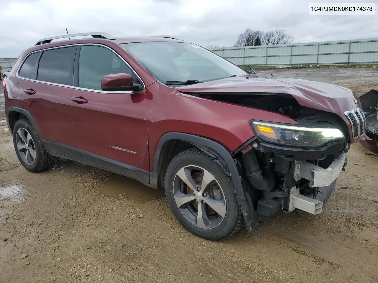 2019 Jeep Cherokee Limited VIN: 1C4PJMDN0KD174378 Lot: 81162374