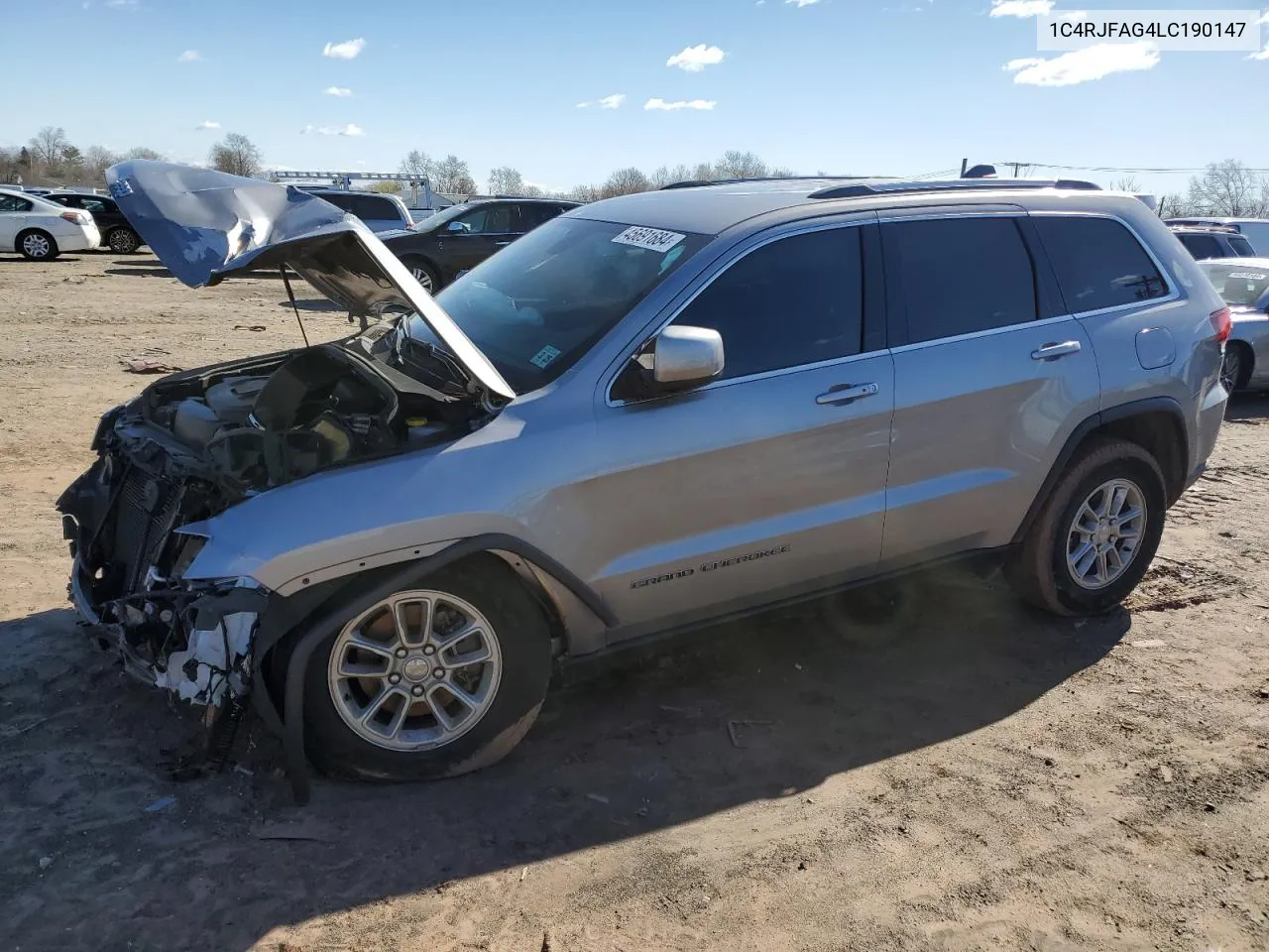 2020 Jeep Grand Cherokee Laredo VIN: 1C4RJFAG4LC190147 Lot: 45691684