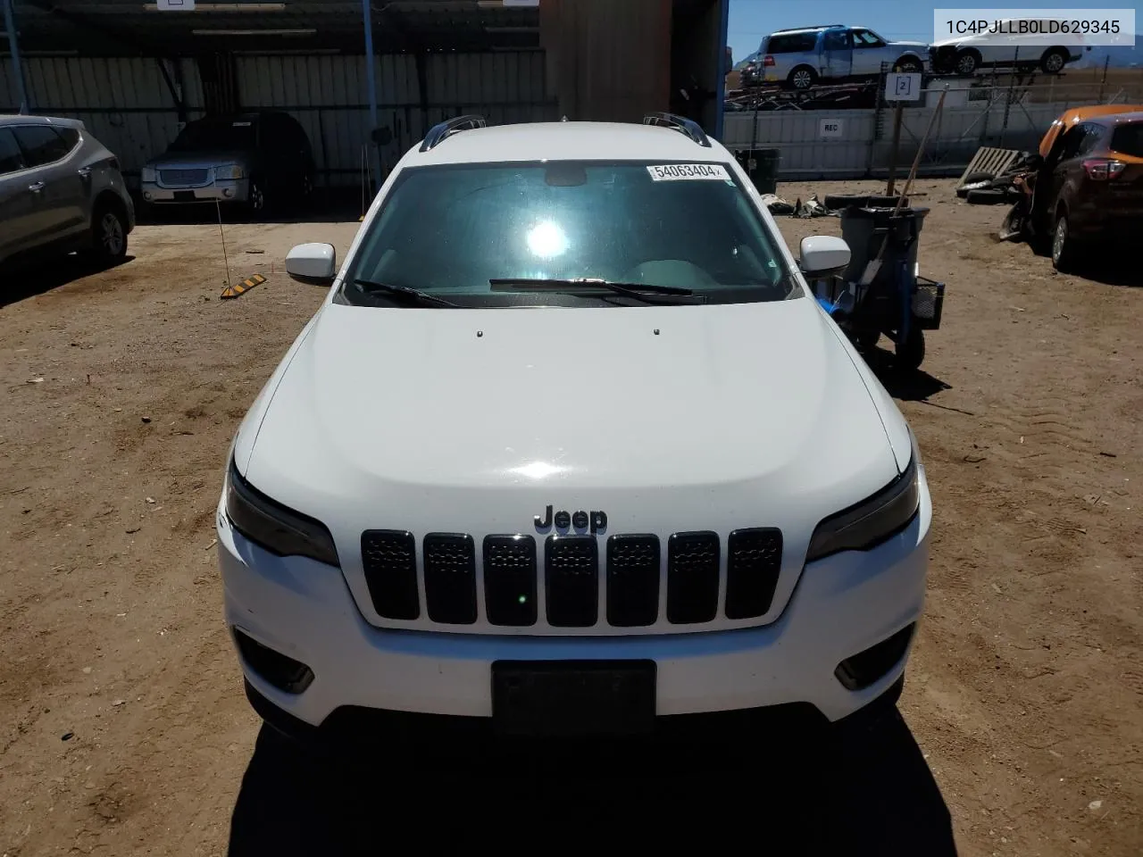 2020 Jeep Cherokee Latitude Plus VIN: 1C4PJLLB0LD629345 Lot: 54063404