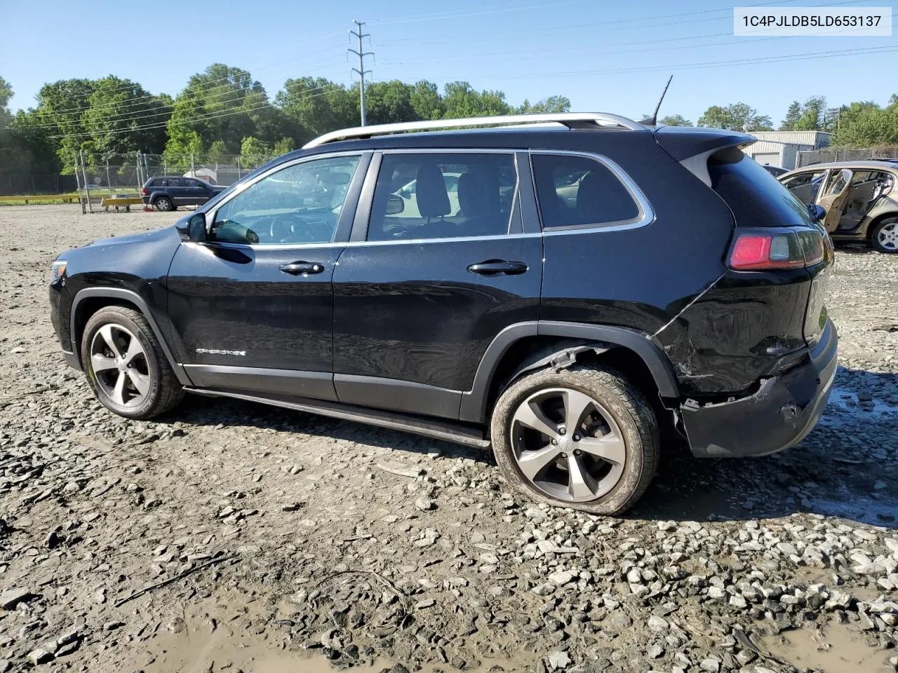 2020 Jeep Cherokee Limited VIN: 1C4PJLDB5LD653137 Lot: 56822444