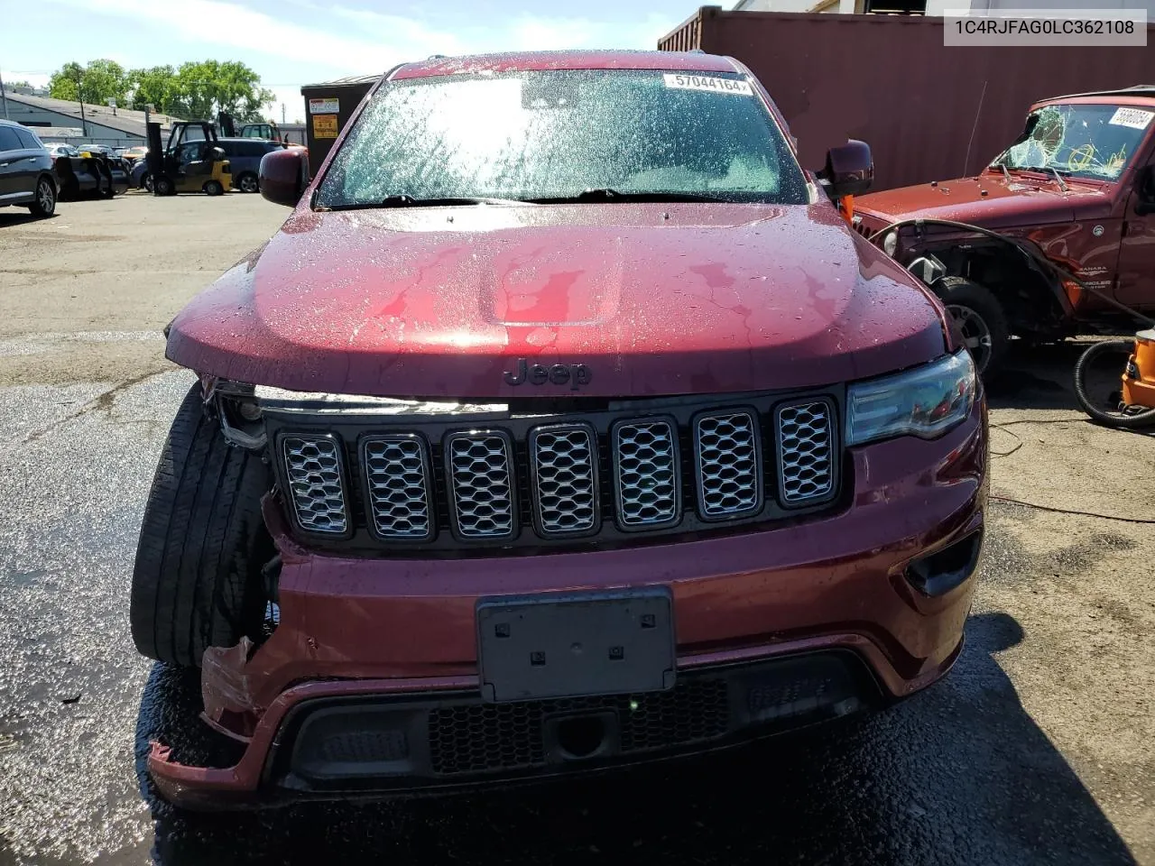 2020 Jeep Grand Cherokee Laredo VIN: 1C4RJFAG0LC362108 Lot: 57044164