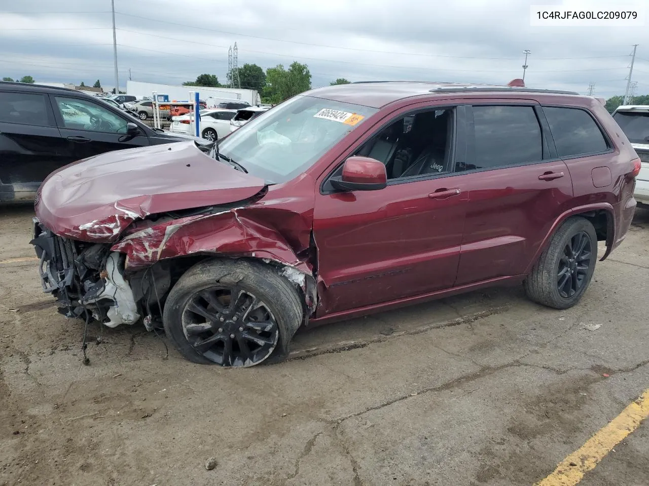 2020 Jeep Grand Cherokee Laredo VIN: 1C4RJFAG0LC209079 Lot: 60659424