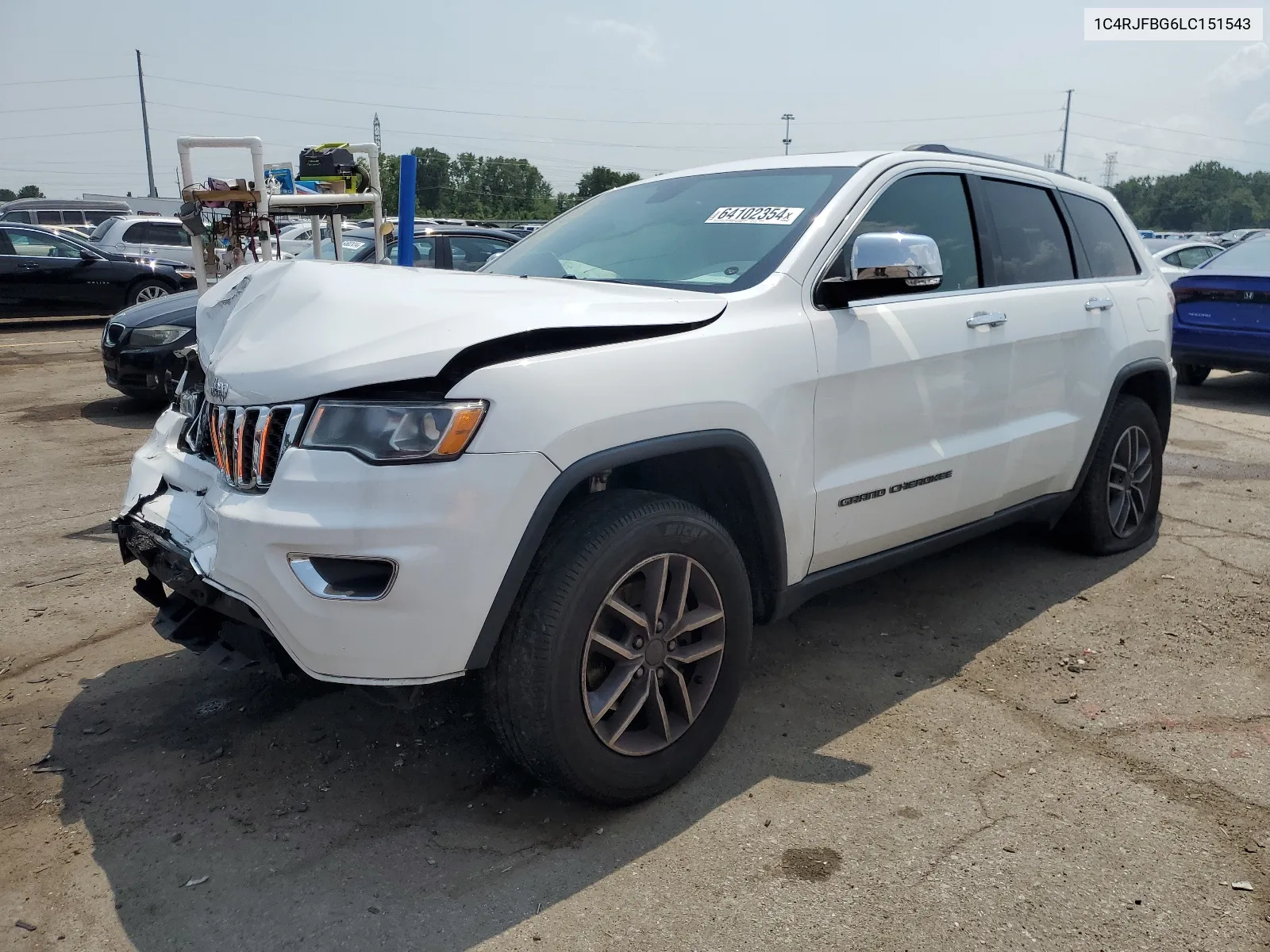 2020 Jeep Grand Cherokee Limited VIN: 1C4RJFBG6LC151543 Lot: 64102354