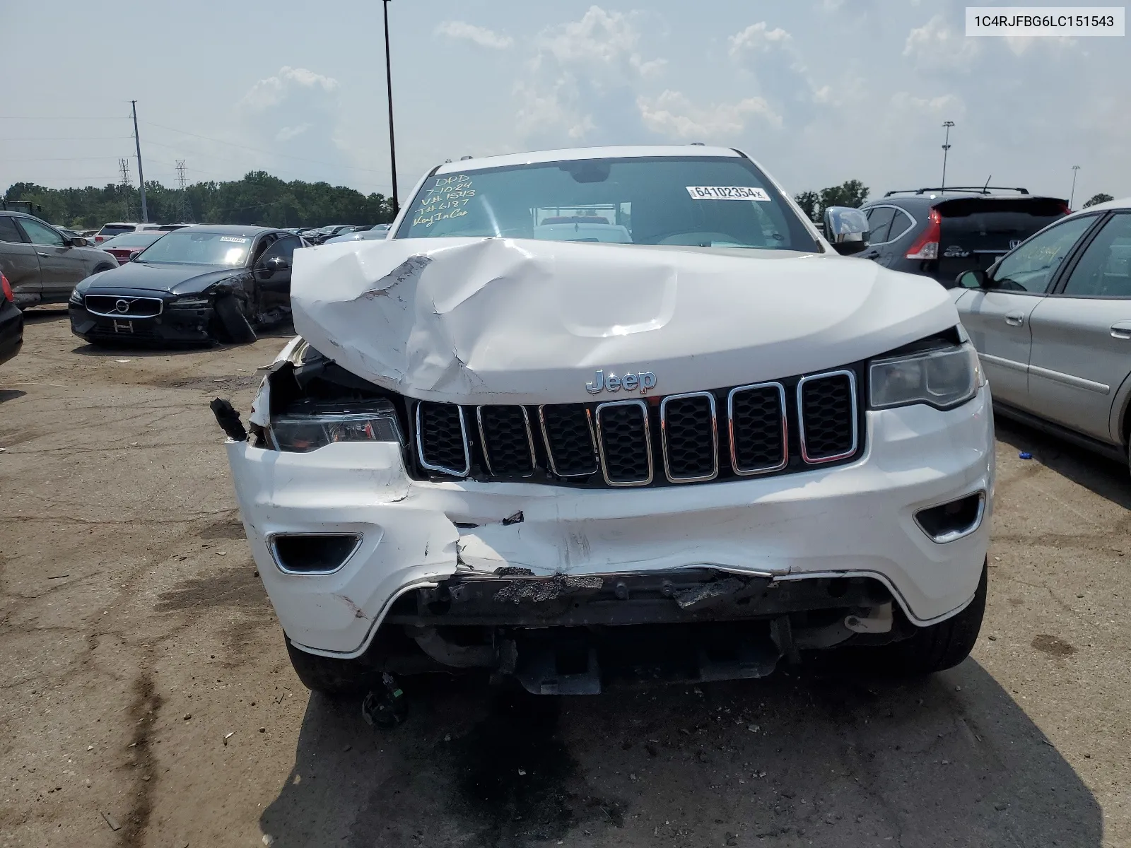 2020 Jeep Grand Cherokee Limited VIN: 1C4RJFBG6LC151543 Lot: 64102354