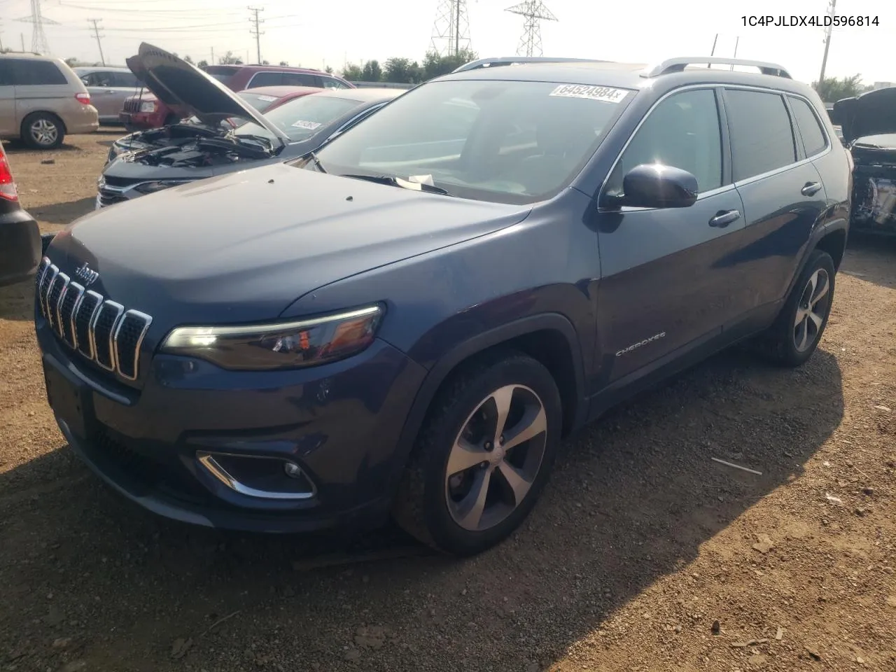 2020 Jeep Cherokee Limited VIN: 1C4PJLDX4LD596814 Lot: 64524984