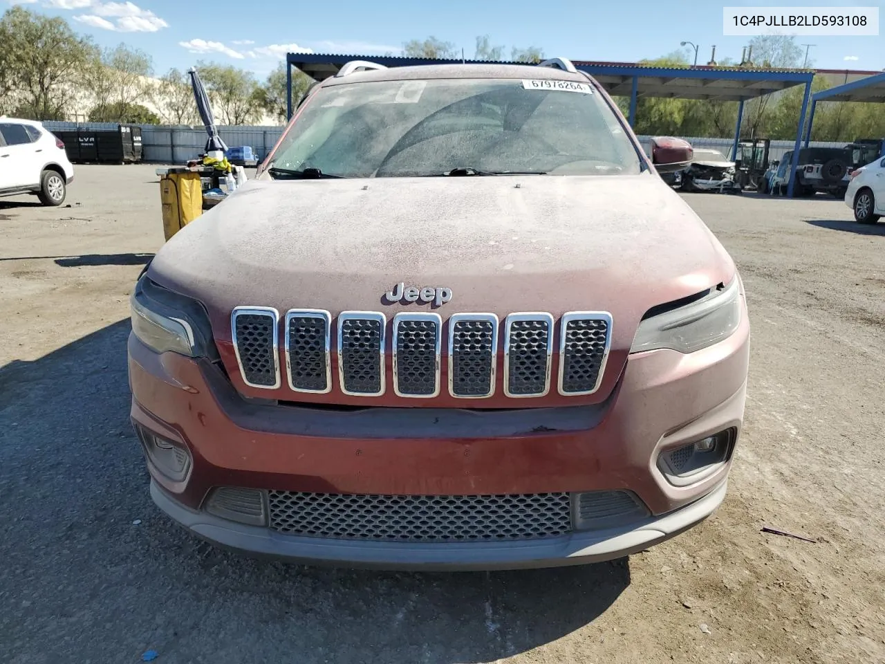 2020 Jeep Cherokee Latitude Plus VIN: 1C4PJLLB2LD593108 Lot: 67978264