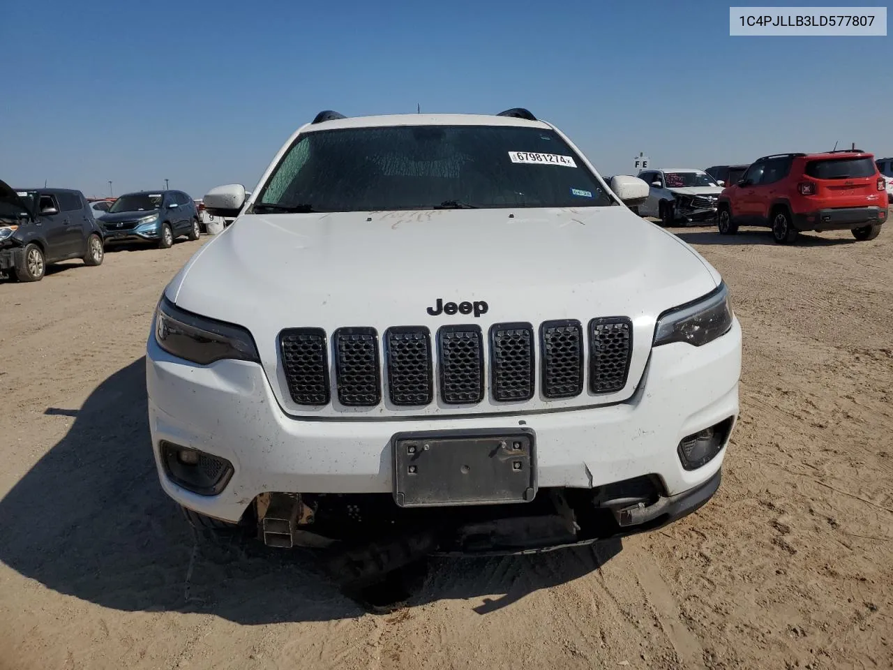 2020 Jeep Cherokee Latitude Plus VIN: 1C4PJLLB3LD577807 Lot: 67981274