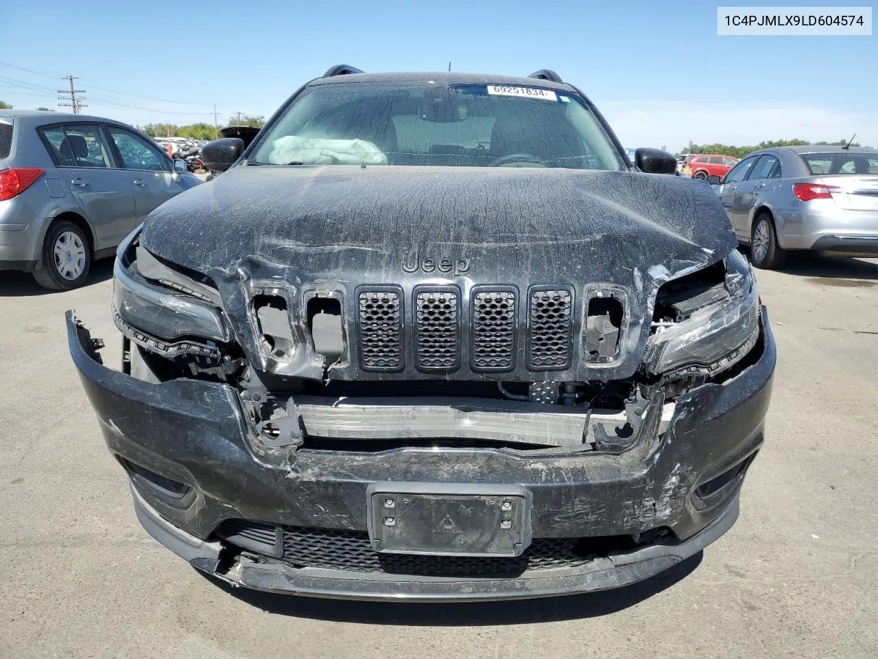 2020 Jeep Cherokee Latitude Plus VIN: 1C4PJMLX9LD604574 Lot: 69251834