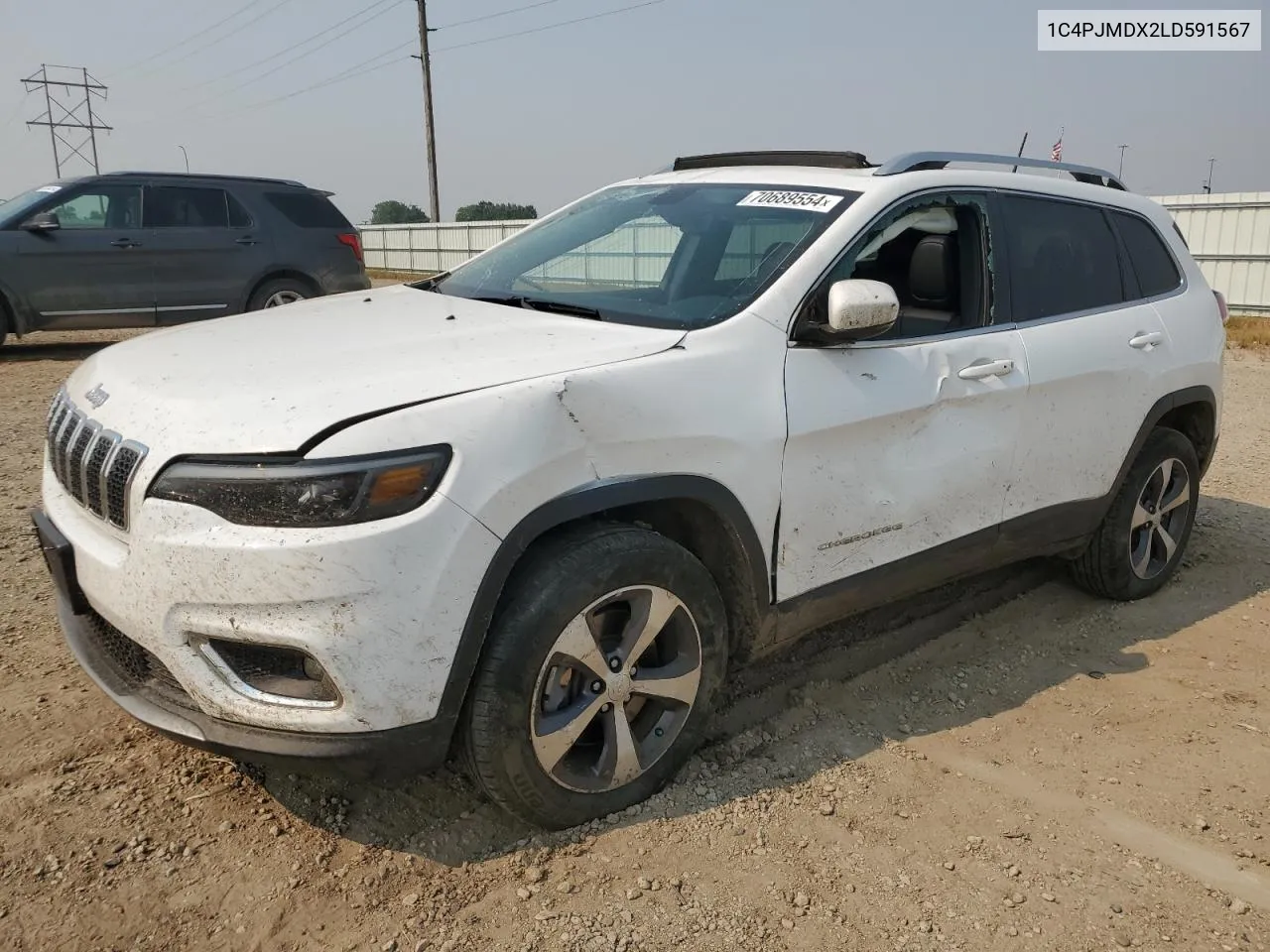 2020 Jeep Cherokee Limited VIN: 1C4PJMDX2LD591567 Lot: 70689554