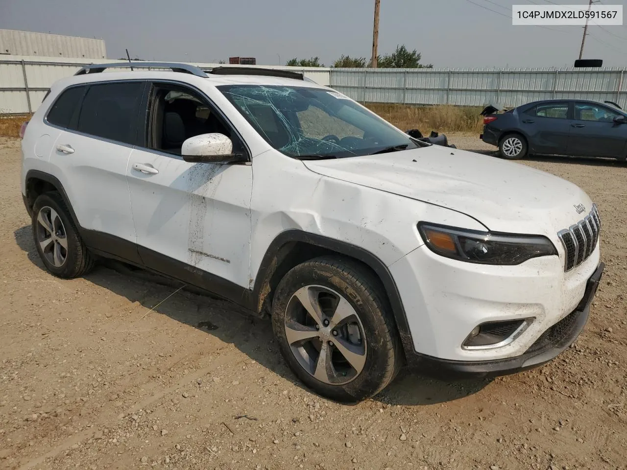 2020 Jeep Cherokee Limited VIN: 1C4PJMDX2LD591567 Lot: 70689554