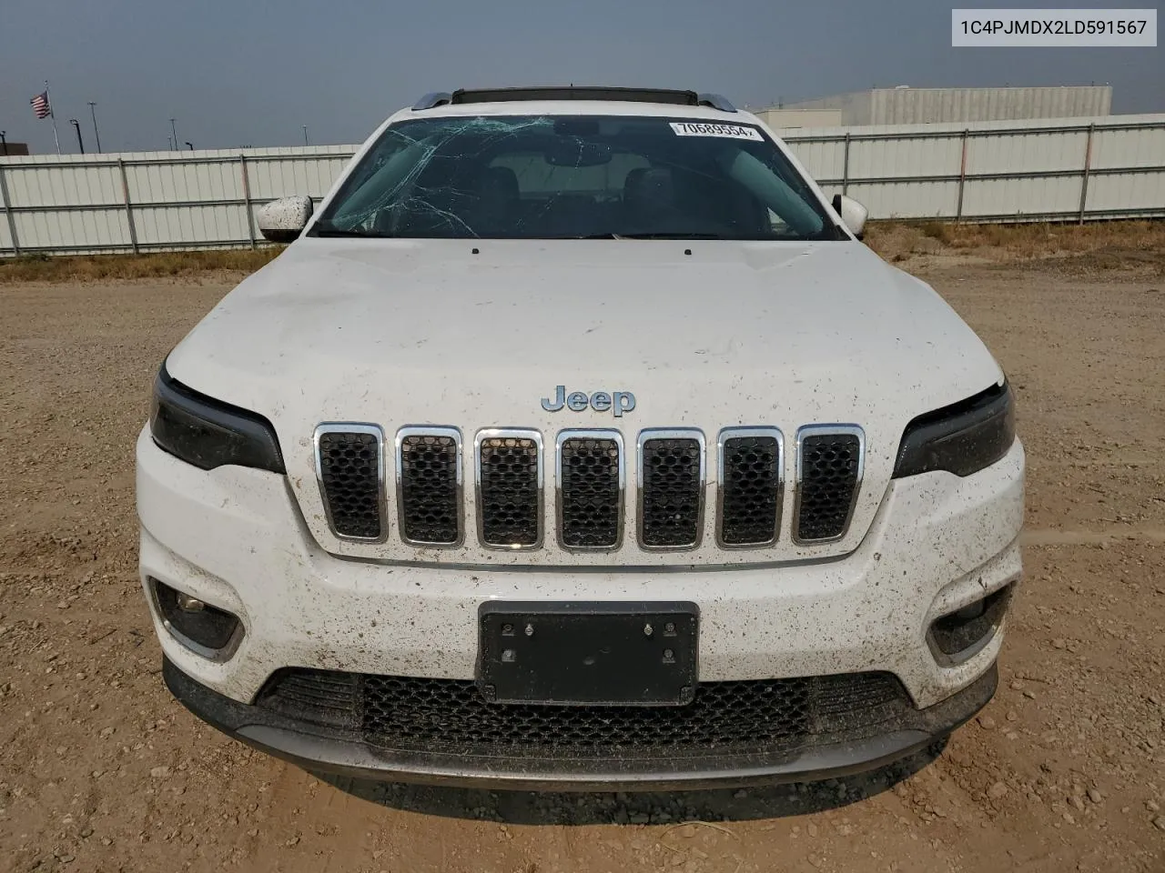 2020 Jeep Cherokee Limited VIN: 1C4PJMDX2LD591567 Lot: 70689554