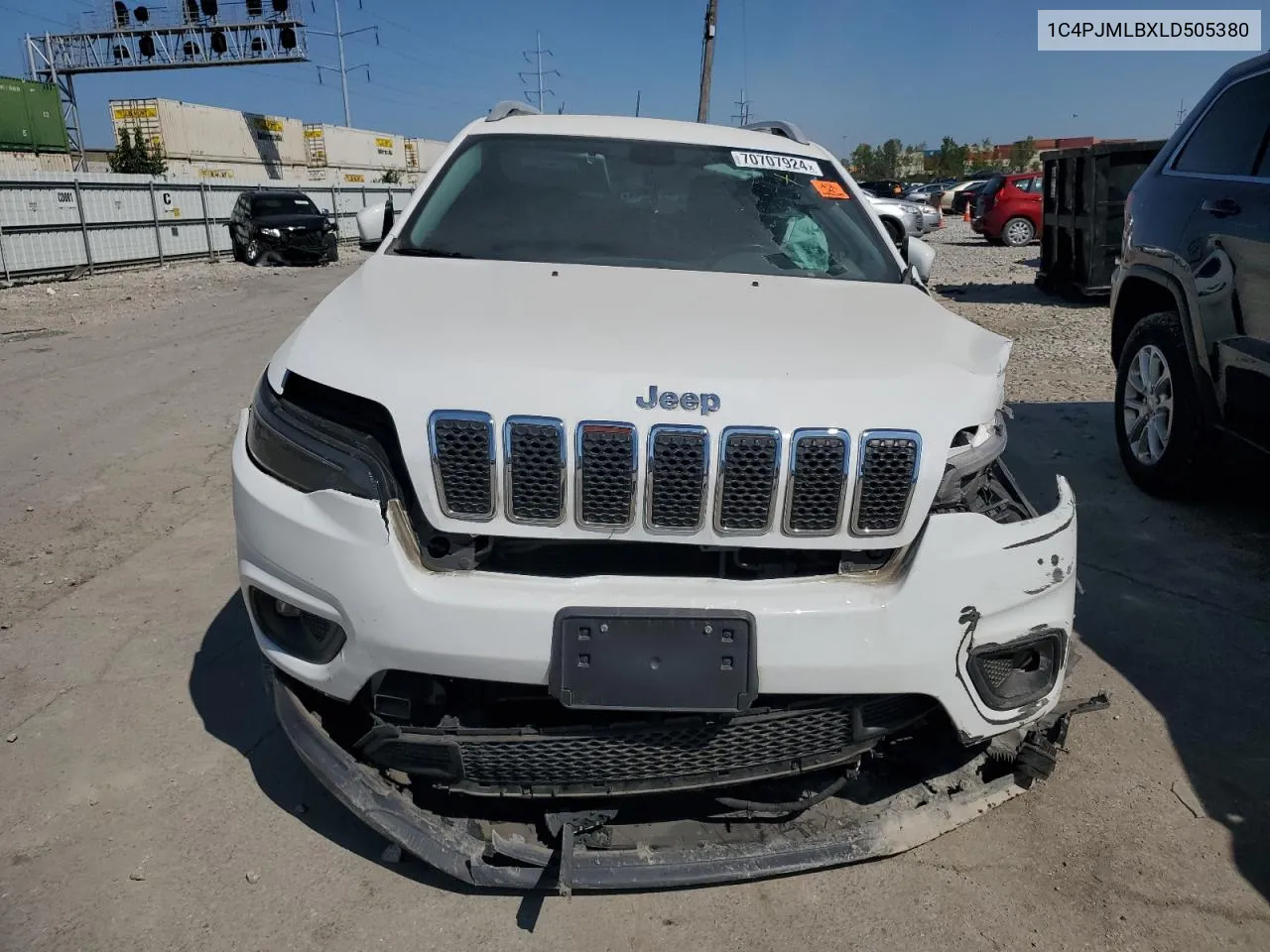 2020 Jeep Cherokee Latitude Plus VIN: 1C4PJMLBXLD505380 Lot: 70707924