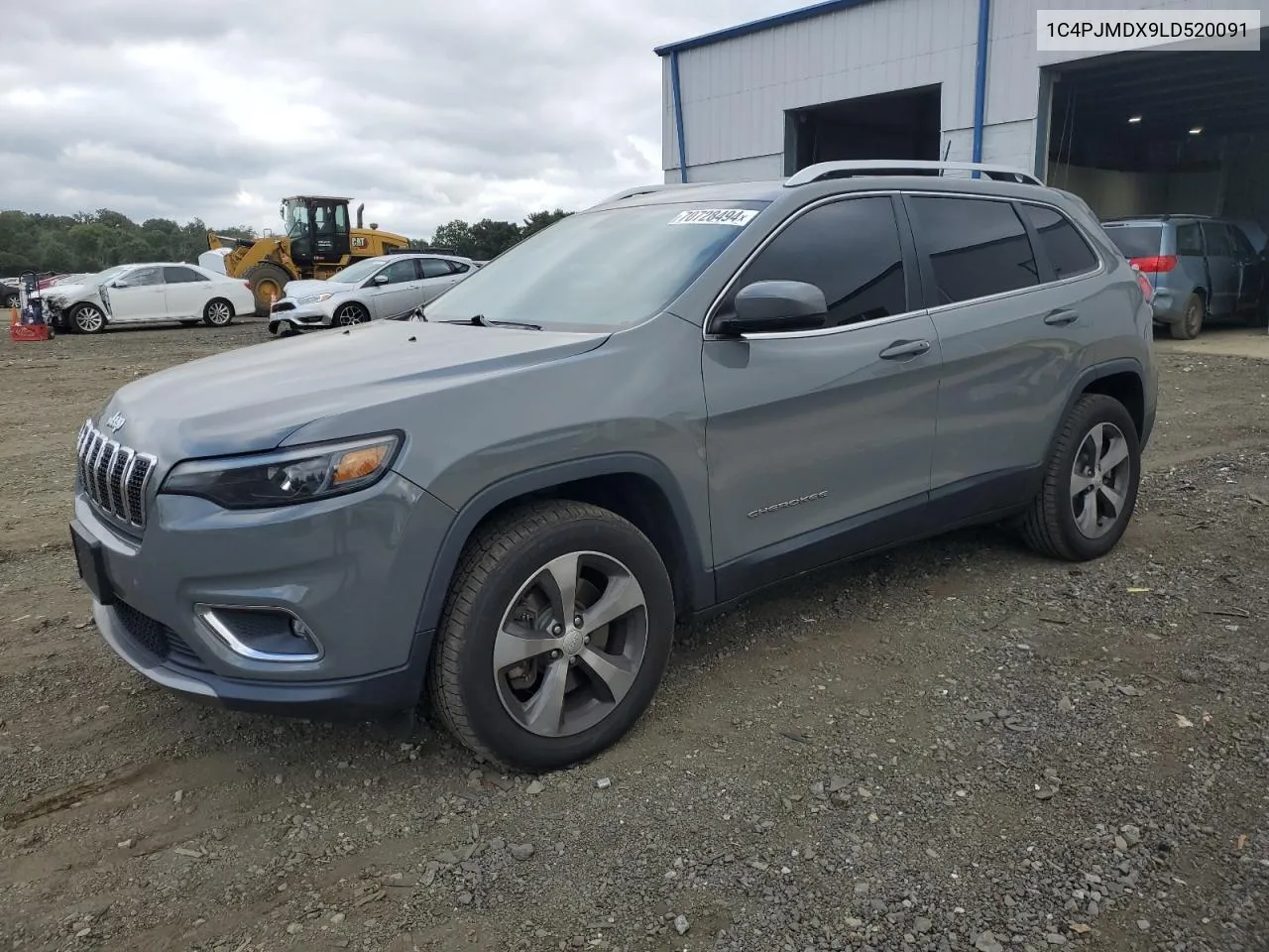 2020 Jeep Cherokee Limited VIN: 1C4PJMDX9LD520091 Lot: 70728494