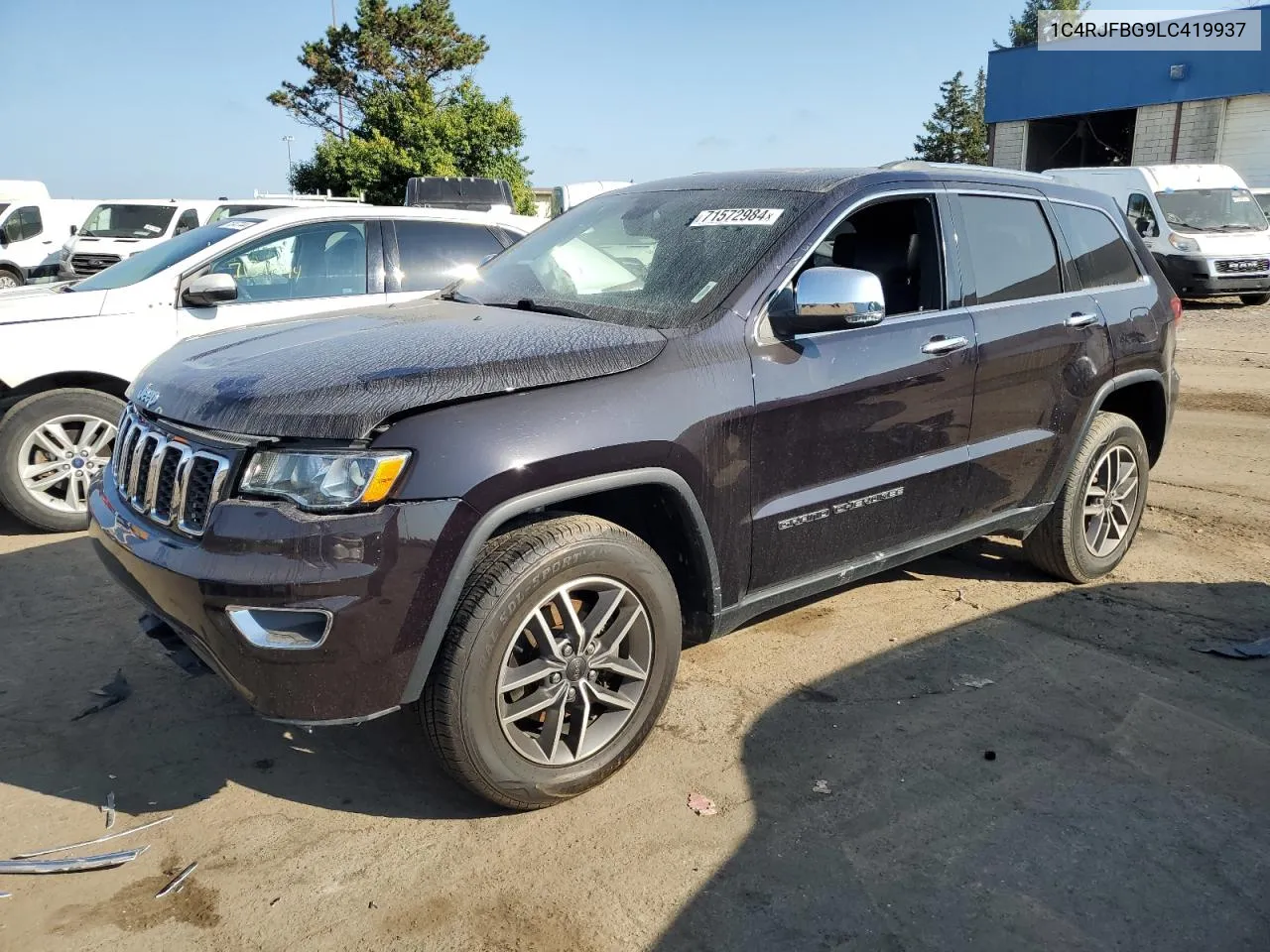 2020 Jeep Grand Cherokee Limited VIN: 1C4RJFBG9LC419937 Lot: 71572984