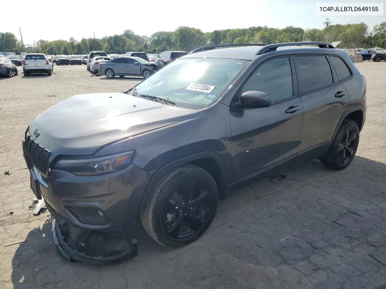 2020 Jeep Cherokee Latitude Plus VIN: 1C4PJLLB7LD649155 Lot: 72127204