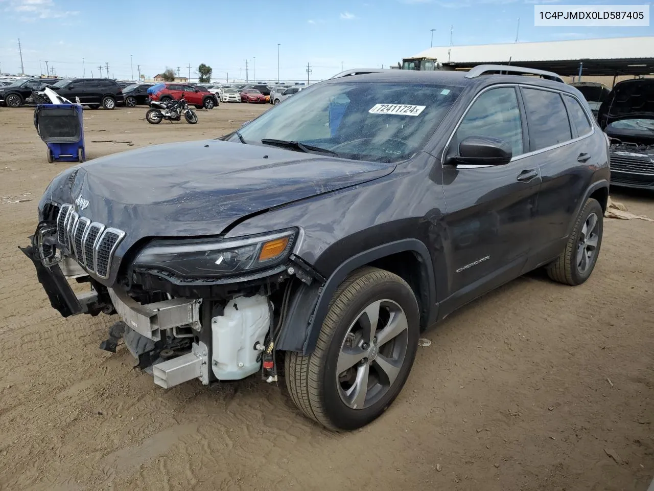 2020 Jeep Cherokee Limited VIN: 1C4PJMDX0LD587405 Lot: 72411724