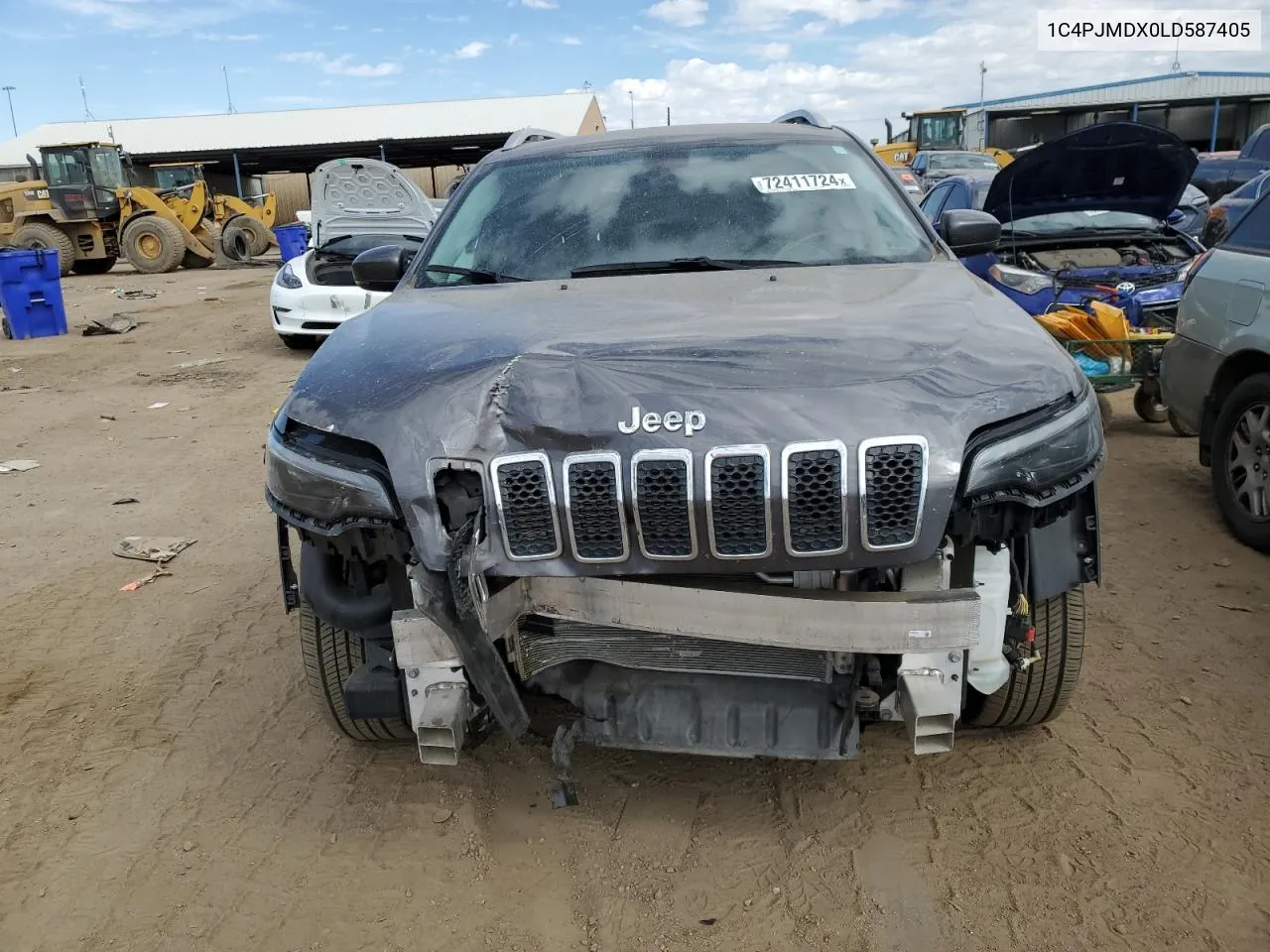 2020 Jeep Cherokee Limited VIN: 1C4PJMDX0LD587405 Lot: 72411724