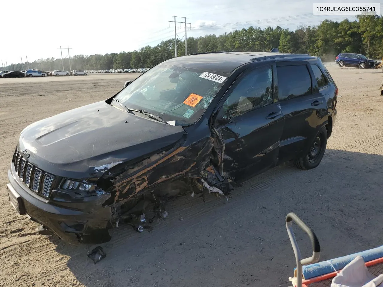 2020 Jeep Grand Cherokee Laredo VIN: 1C4RJEAG6LC355741 Lot: 72413624