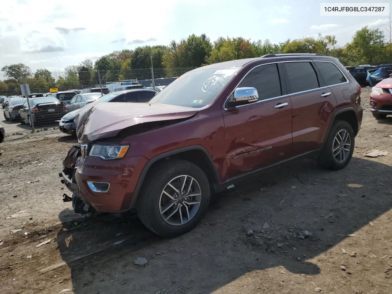 2020 Jeep Grand Cherokee Limited VIN: 1C4RJFBG8LC347287 Lot: 72687514