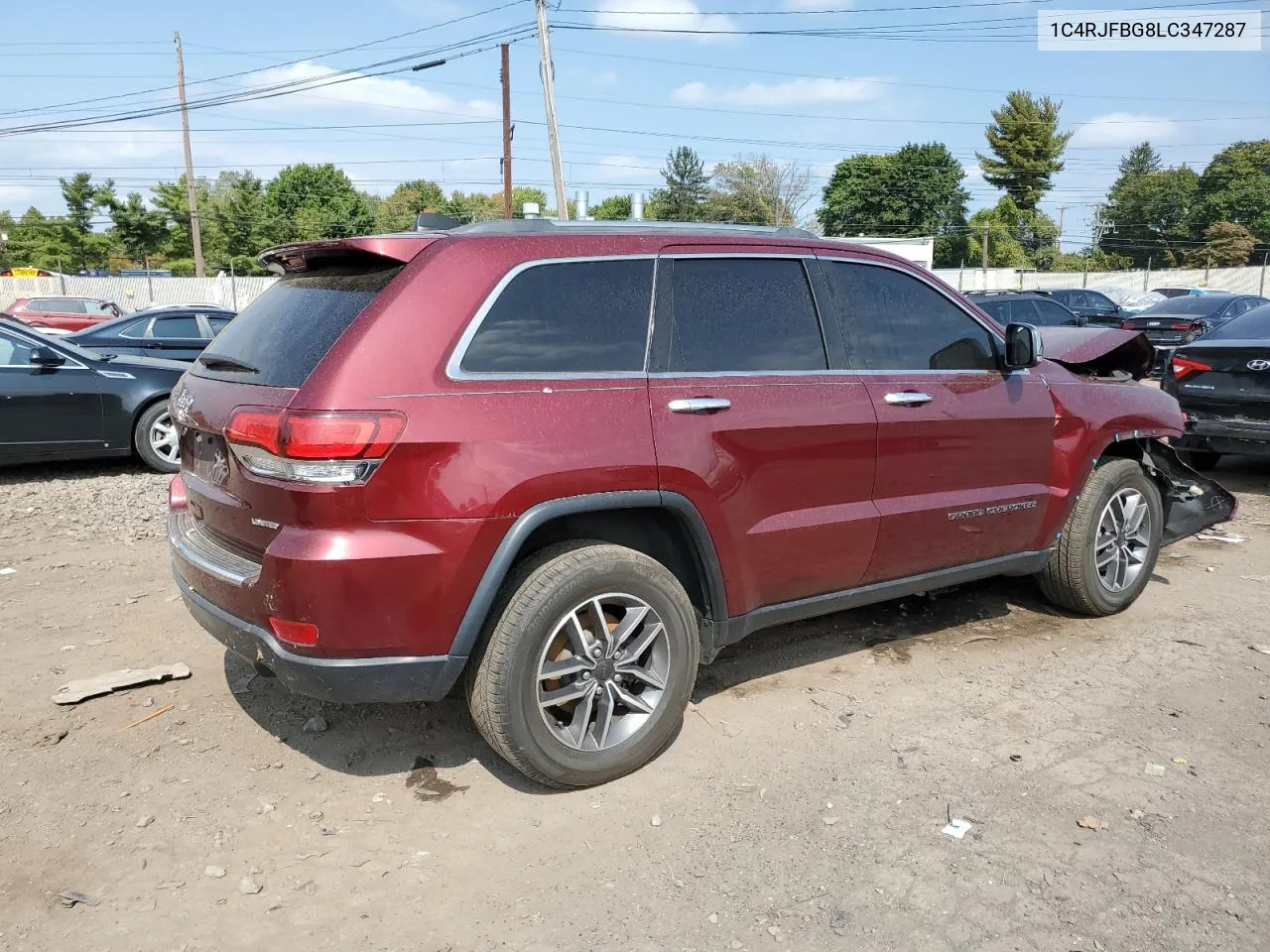 2020 Jeep Grand Cherokee Limited VIN: 1C4RJFBG8LC347287 Lot: 72687514