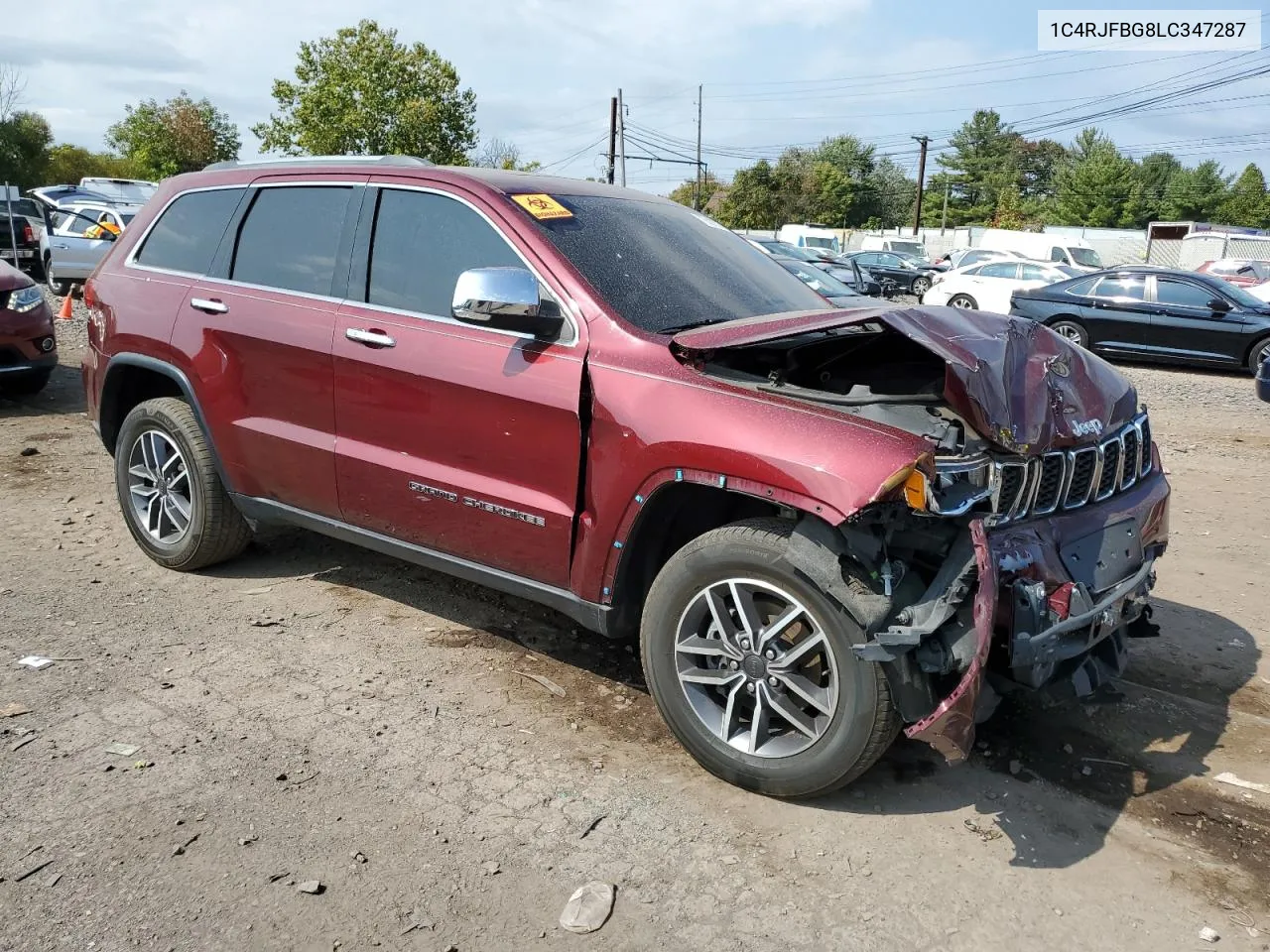 2020 Jeep Grand Cherokee Limited VIN: 1C4RJFBG8LC347287 Lot: 72687514