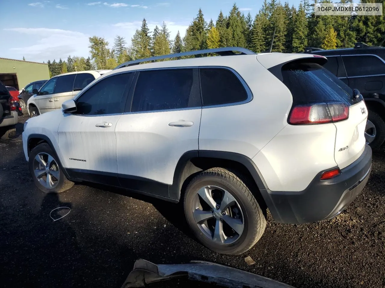 2020 Jeep Cherokee Limited VIN: 1C4PJMDX8LD612096 Lot: 72959434