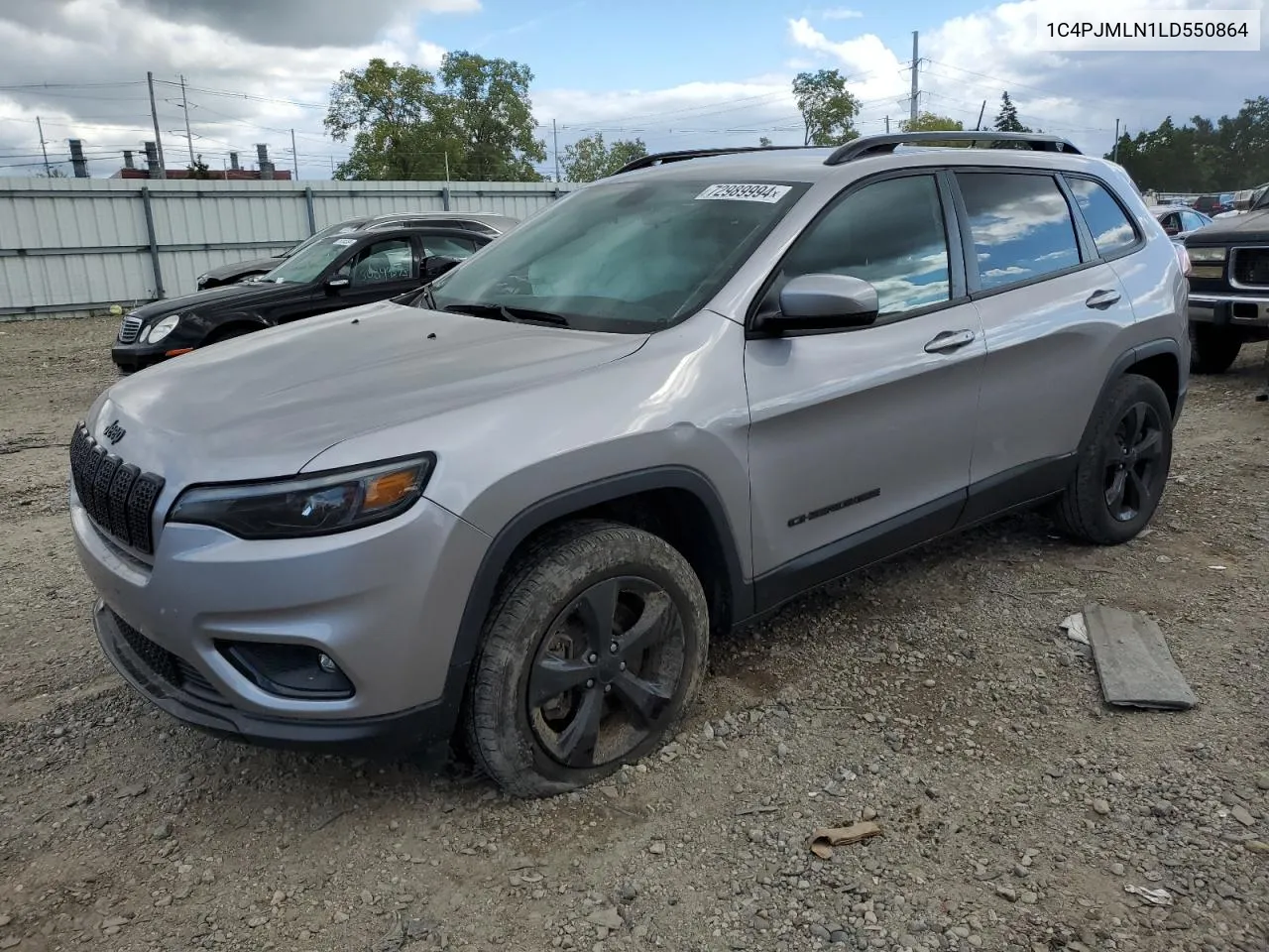 2020 Jeep Cherokee Latitude Plus VIN: 1C4PJMLN1LD550864 Lot: 72989994