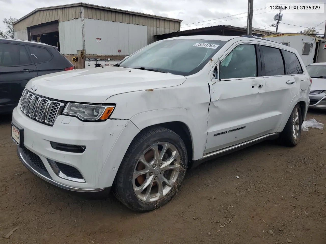 2020 Jeep Grand Cherokee Summit VIN: 1C4RJFJTXLC136929 Lot: 73031764