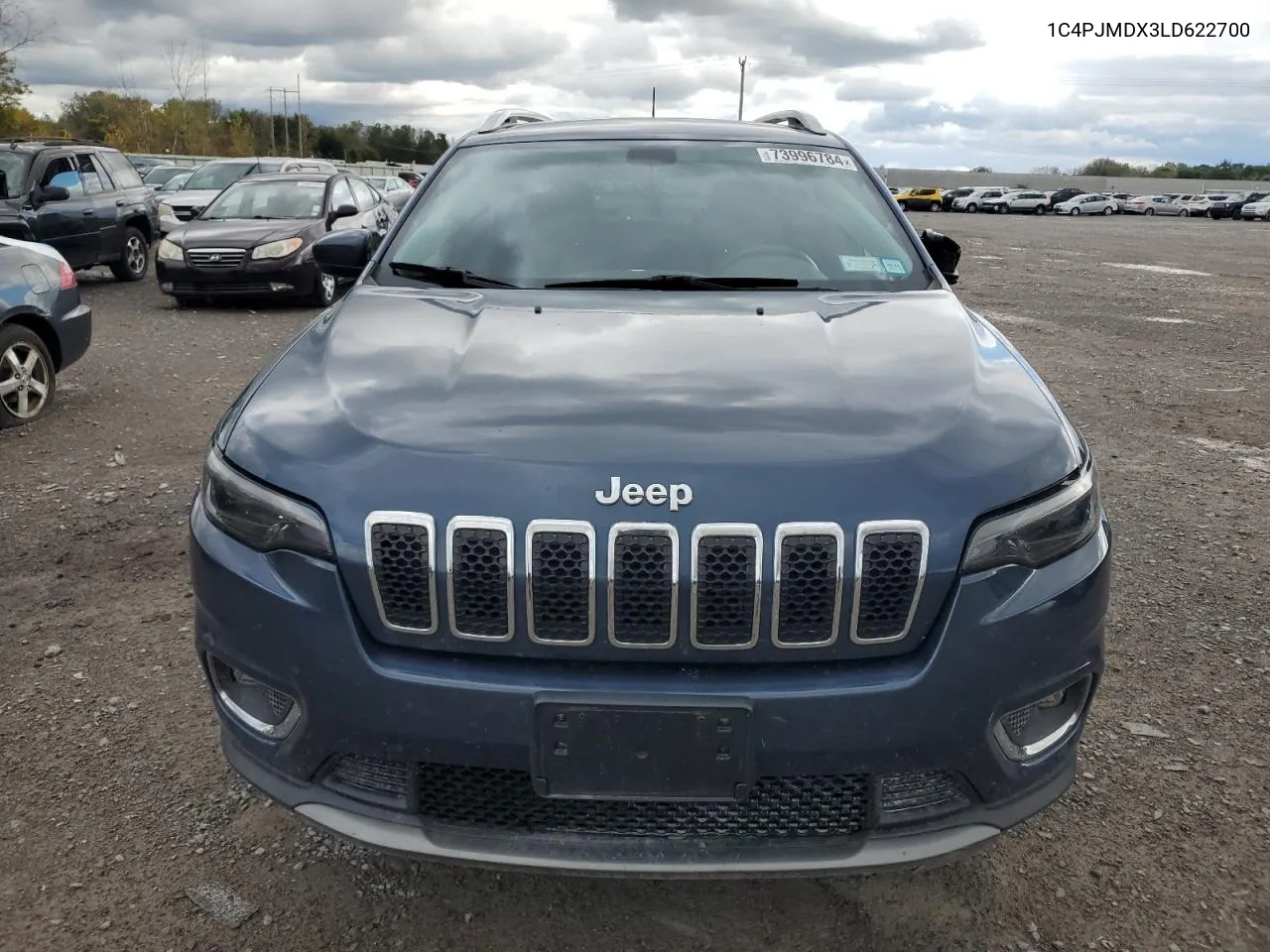 2020 Jeep Cherokee Limited VIN: 1C4PJMDX3LD622700 Lot: 73996784