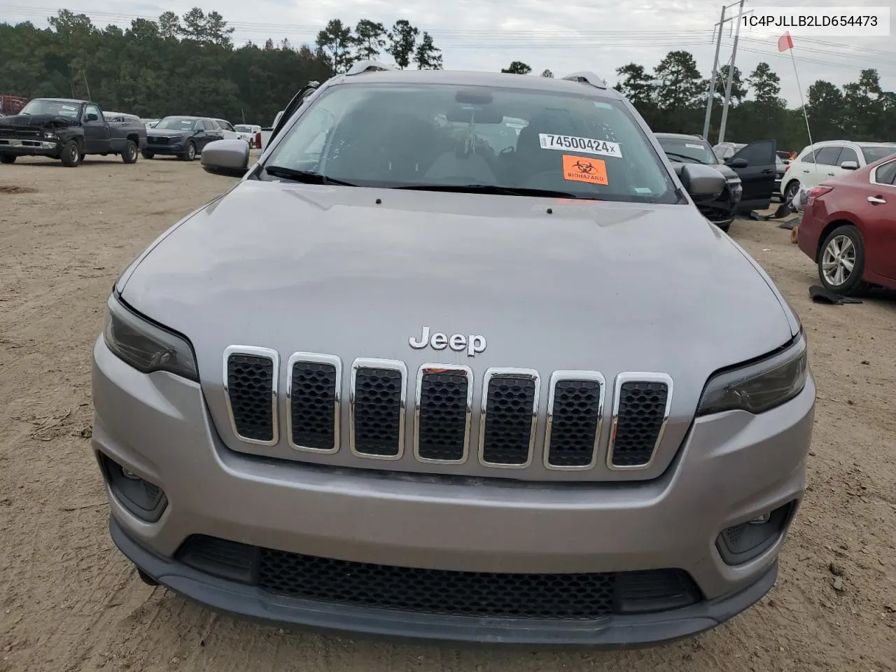 2020 Jeep Cherokee Latitude Plus VIN: 1C4PJLLB2LD654473 Lot: 74500424