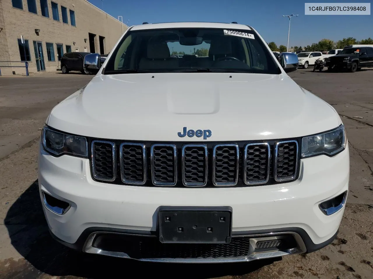 2020 Jeep Grand Cherokee Limited VIN: 1C4RJFBG7LC398408 Lot: 75090614