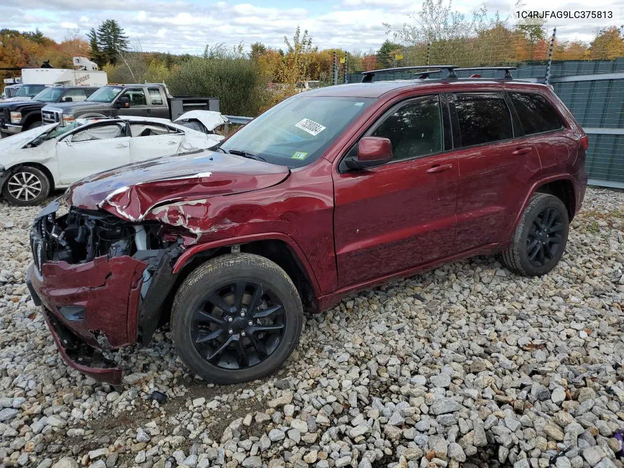 2020 Jeep Grand Cherokee Laredo VIN: 1C4RJFAG9LC375813 Lot: 75280084