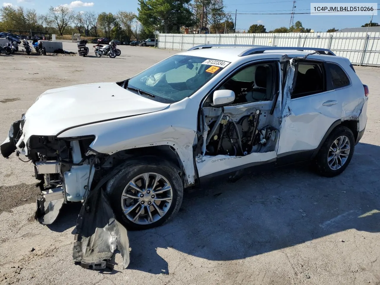 2020 Jeep Cherokee Latitude Plus VIN: 1C4PJMLB4LD510266 Lot: 76122334