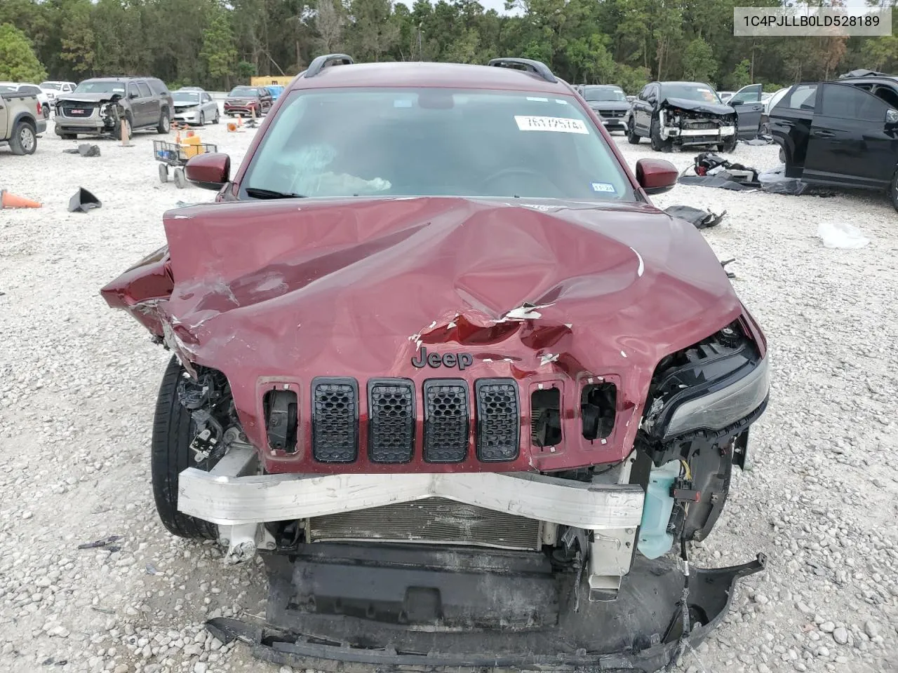 2020 Jeep Cherokee Latitude Plus VIN: 1C4PJLLB0LD528189 Lot: 76172574