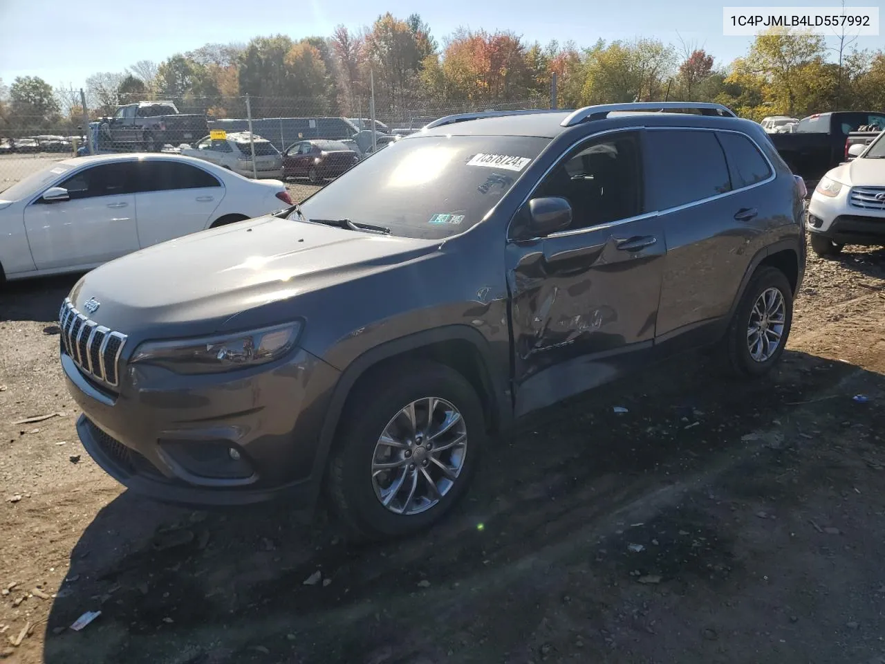 2020 Jeep Cherokee Latitude Plus VIN: 1C4PJMLB4LD557992 Lot: 76678724