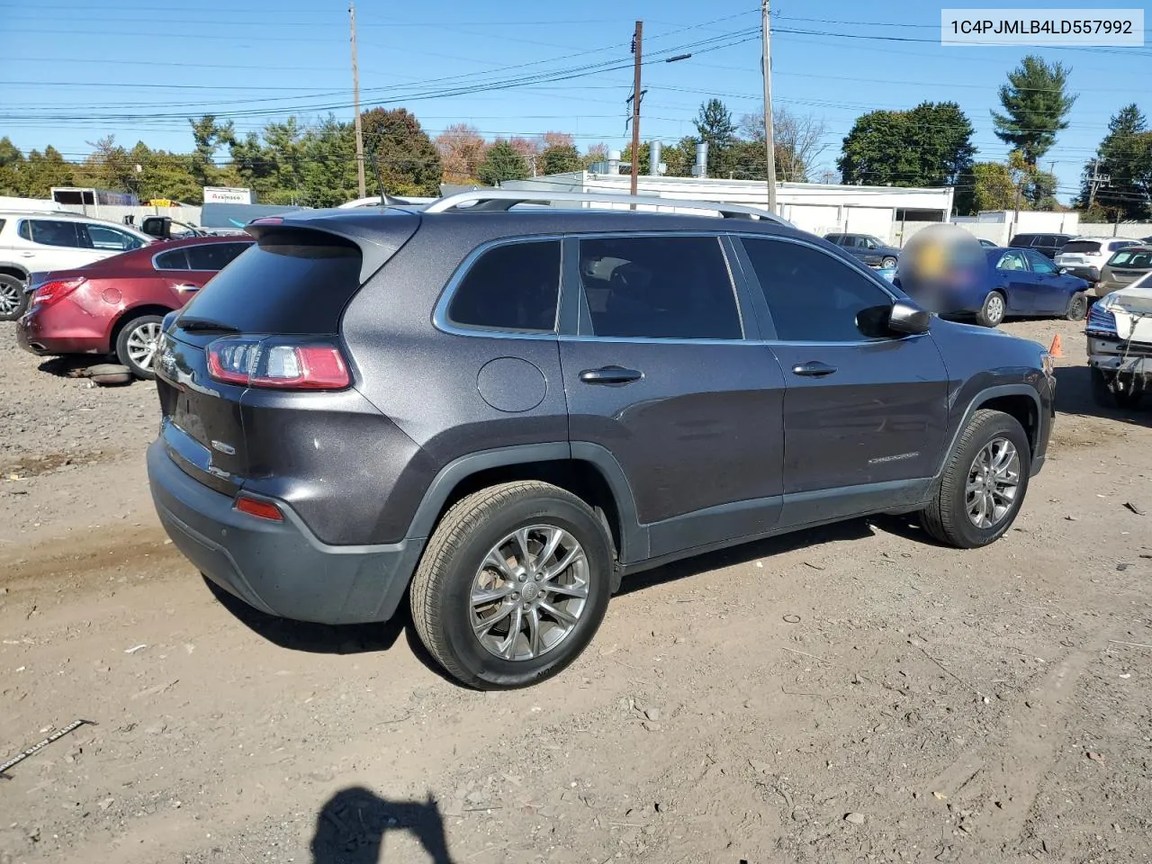 2020 Jeep Cherokee Latitude Plus VIN: 1C4PJMLB4LD557992 Lot: 76678724