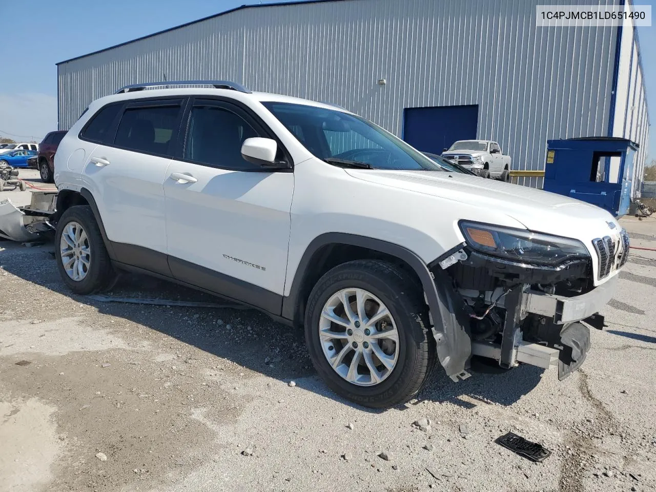 2020 Jeep Cherokee Latitude VIN: 1C4PJMCB1LD651490 Lot: 76817974