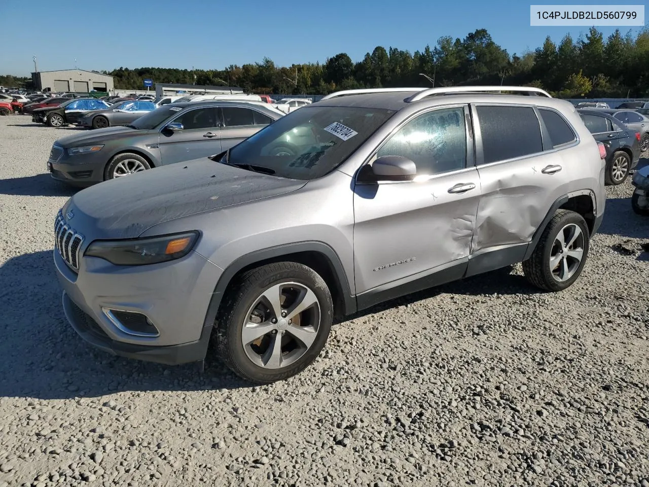 2020 Jeep Cherokee Limited VIN: 1C4PJLDB2LD560799 Lot: 76829704