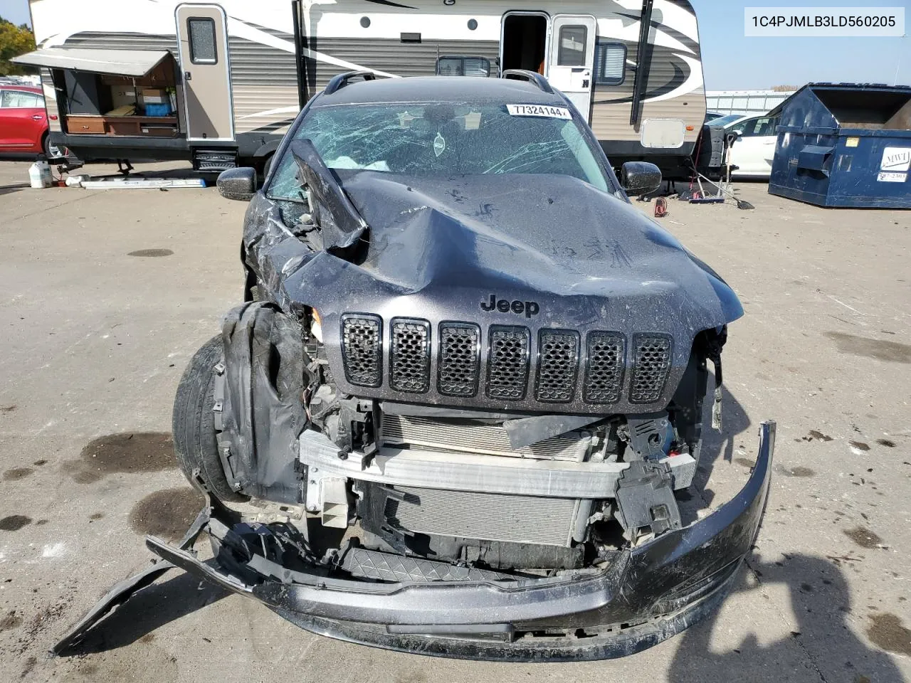 2020 Jeep Cherokee Latitude Plus VIN: 1C4PJMLB3LD560205 Lot: 77324144