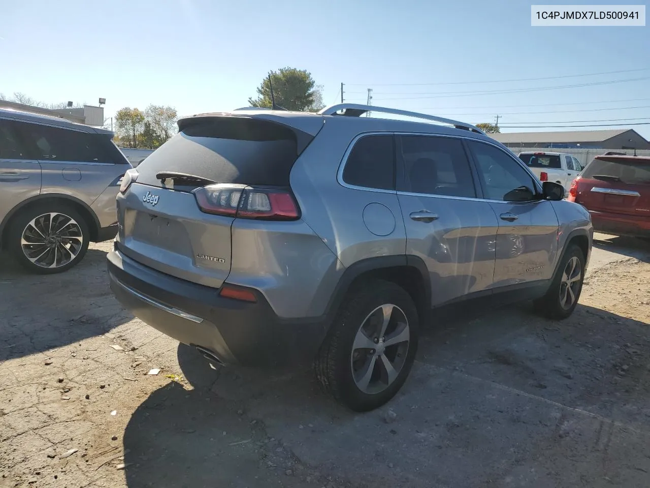 2020 Jeep Cherokee Limited VIN: 1C4PJMDX7LD500941 Lot: 77589334