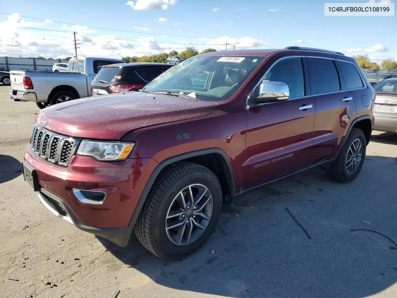 2020 Jeep Grand Cherokee Limited VIN: 1C4RJFBG0LC108199 Lot: 77669784