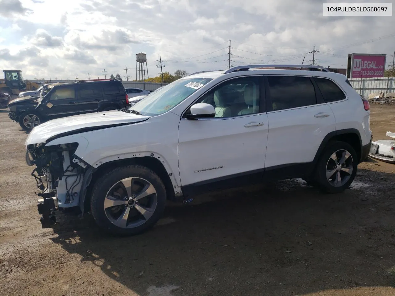 2020 Jeep Cherokee Limited VIN: 1C4PJLDB5LD560697 Lot: 78071384