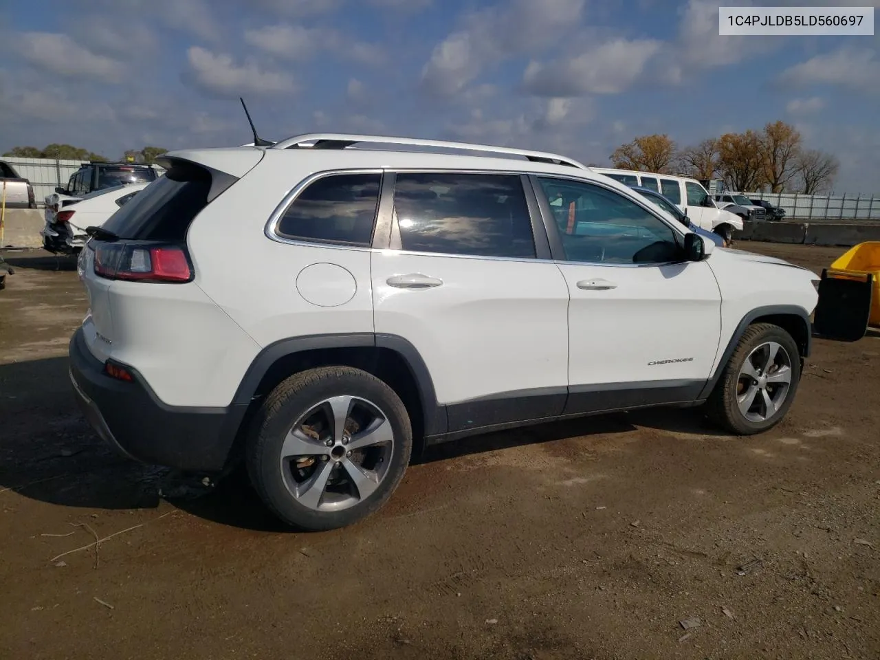 2020 Jeep Cherokee Limited VIN: 1C4PJLDB5LD560697 Lot: 78071384